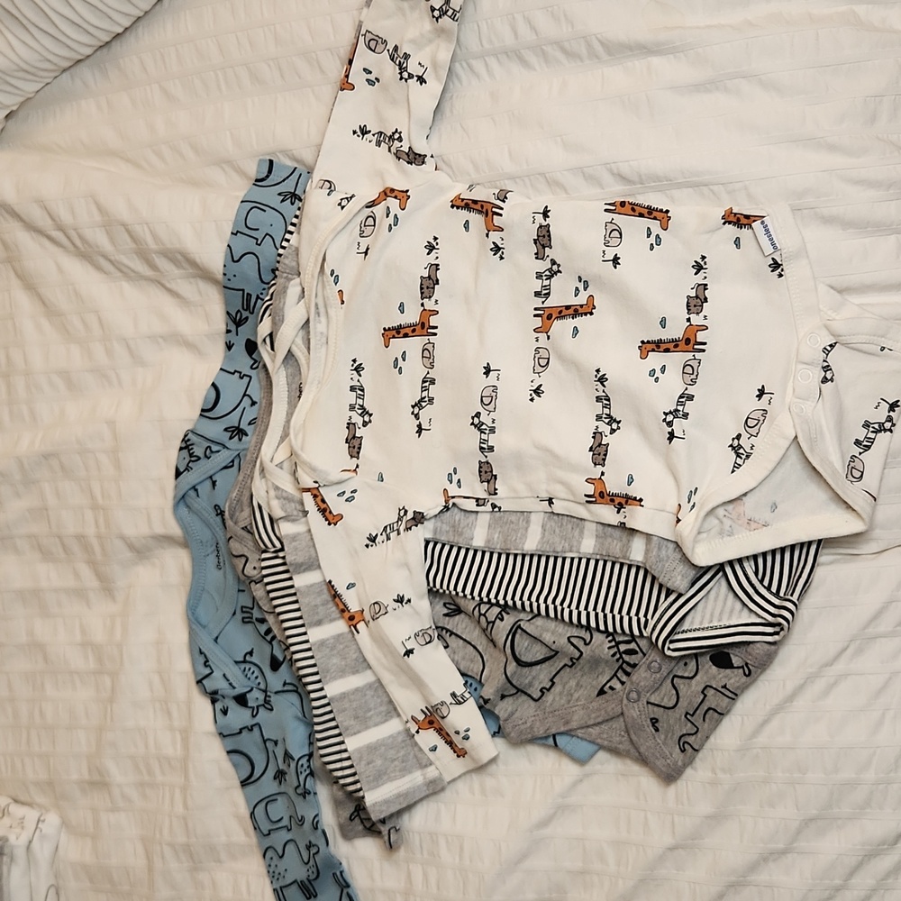 Gerber safari long sleeve onesies